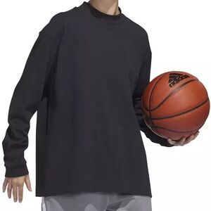 Adidas Women’s Basketball Select Mock Neck Long-Sleeve Top – Black (NWT)